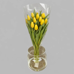 Букет из 15 желтых тюльпанов