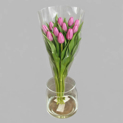 Букет из 15 розовых тюльпанов