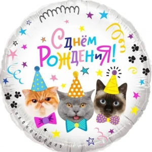 Воздушный шар "С Днем Рождения" Микс 