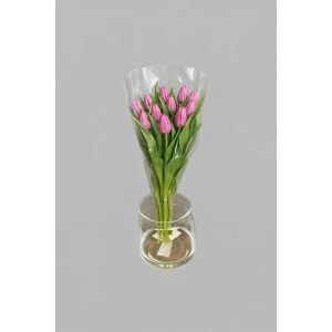 Букет из 15 розовых тюльпанов