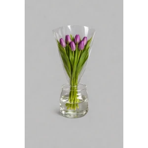 Букет из 7 сиреневых тюльпанов