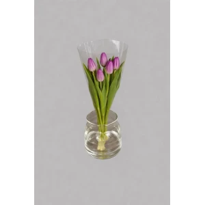 Букет из 5 сиреневых тюльпанов