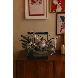 Новогодняя композиция в ящике